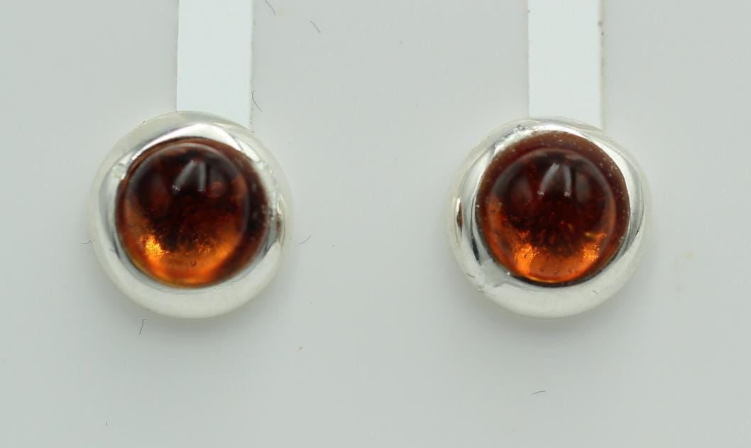 Design Bernstein Ohrstecker 925 Silber Bernsteinohrschmuck Top Edel Bernstein
