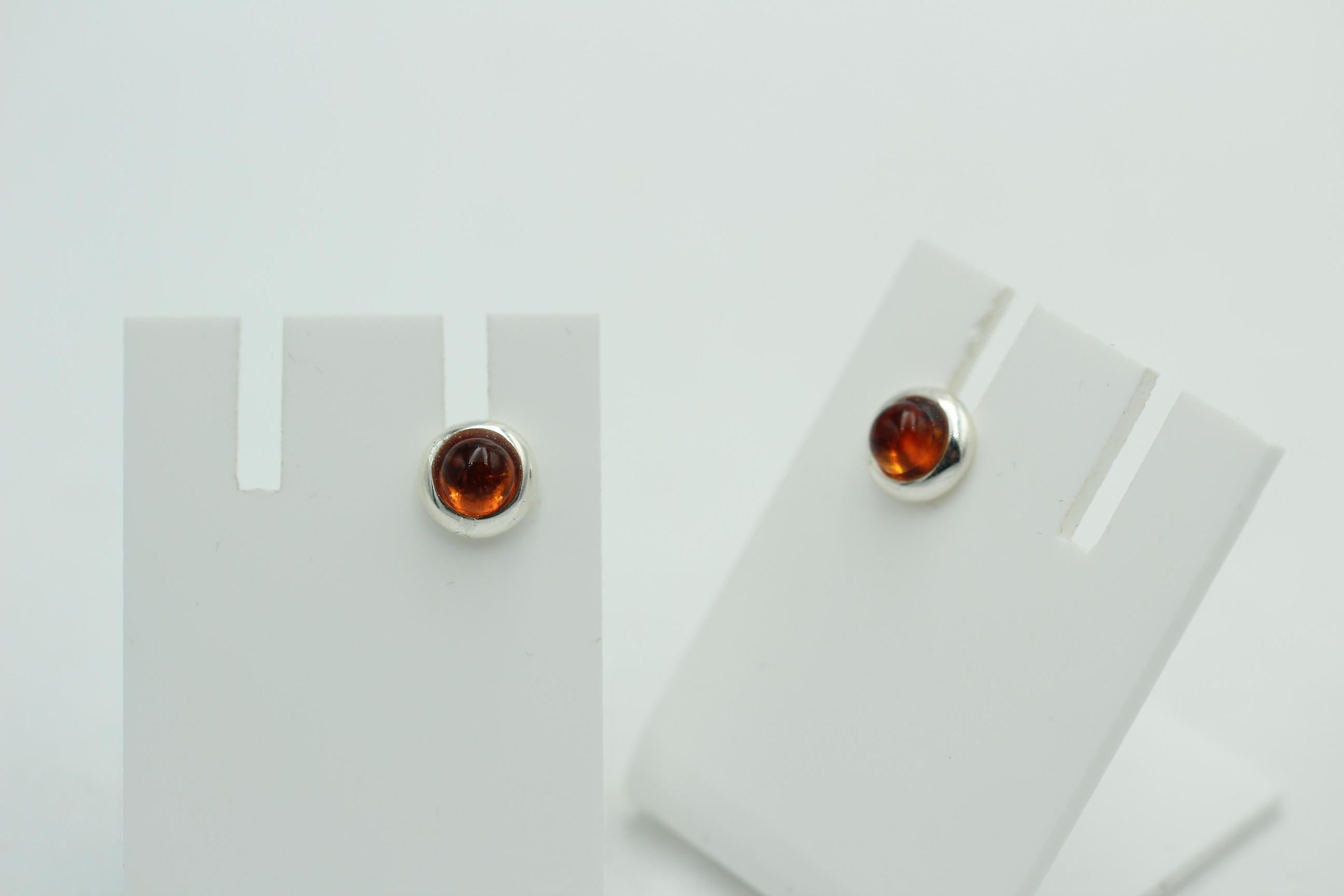 Design Bernstein Ohrstecker 925 Silber Bernsteinohrschmuck Top Edel Bernstein