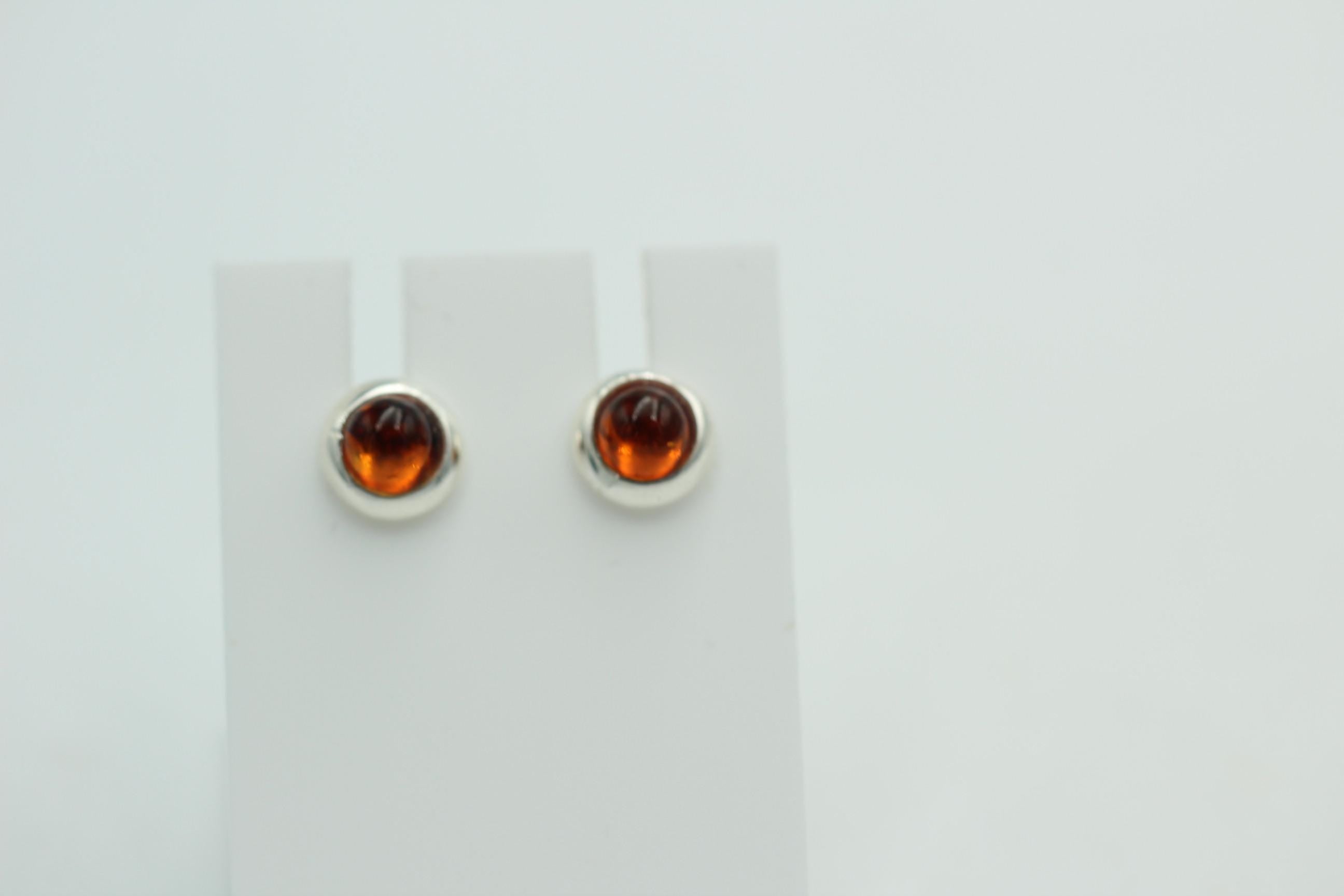 Design Bernstein Ohrstecker 925 Silber Bernsteinohrschmuck Top Edel Bernstein