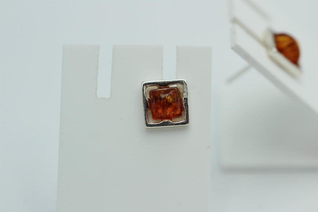 Design Bernstein Ohrstecker 925 Silber Bernsteinohrschmuck Top Edel Bernstein
