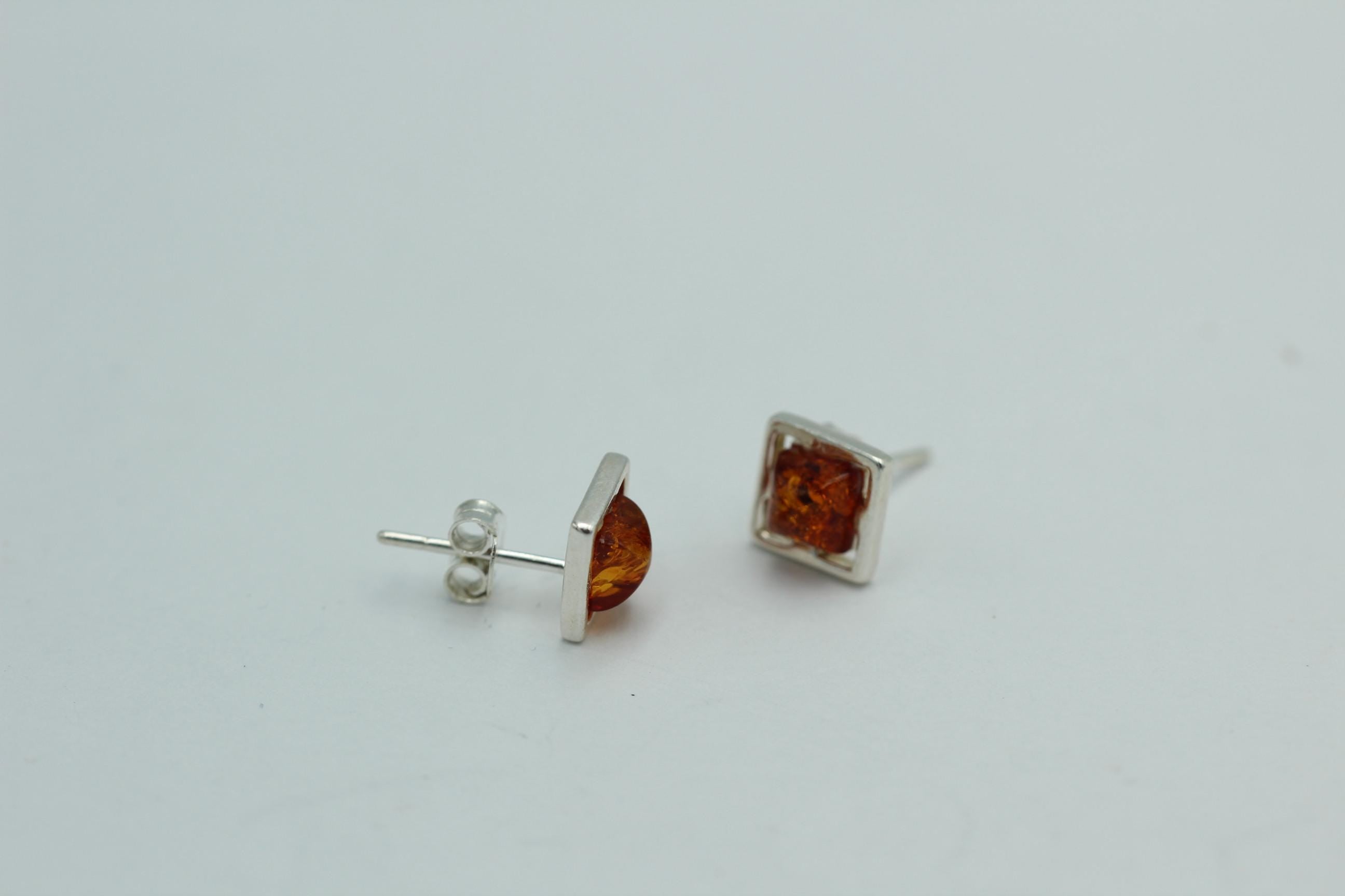 Design Bernstein Ohrstecker 925 Silber Bernsteinohrschmuck Top Edel Bernstein
