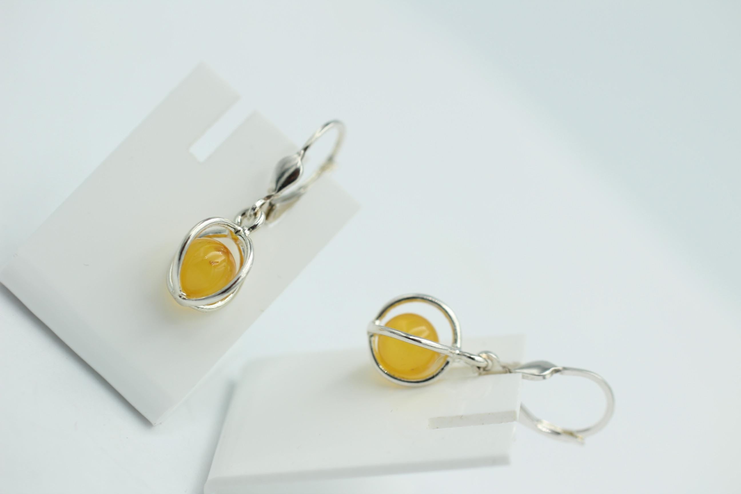 Edle Bernstein Ohrhänger 925 Silber edler Bernstein aus Litauen Top Schmuck