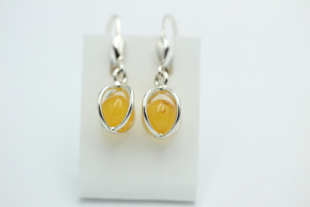 Edle Bernstein Ohrhänger 925 Silber edler Bernstein aus Litauen Top Schmuck