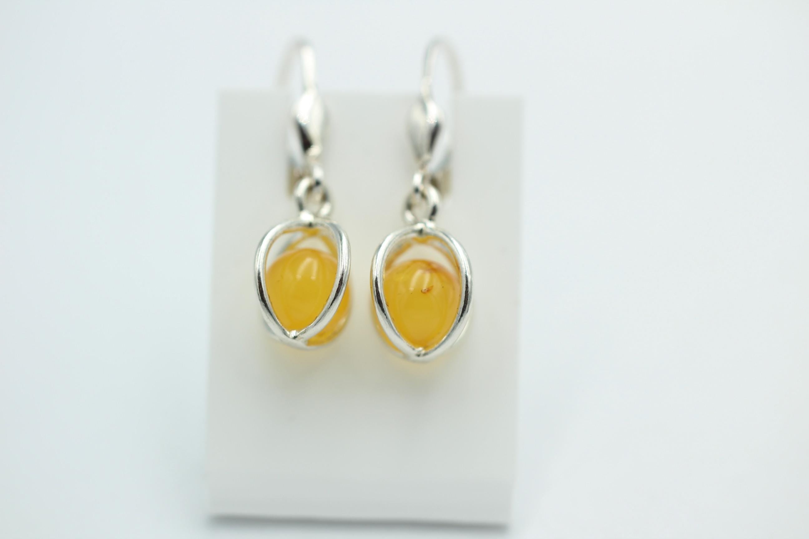 Edle Bernstein Ohrhänger 925 Silber edler Bernstein aus Litauen Top Schmuck