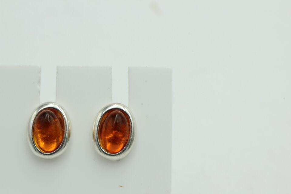 Edler brauner Bernstein Ohrstecker 925 Silber Ohrschmuck Bernstein aus Letland