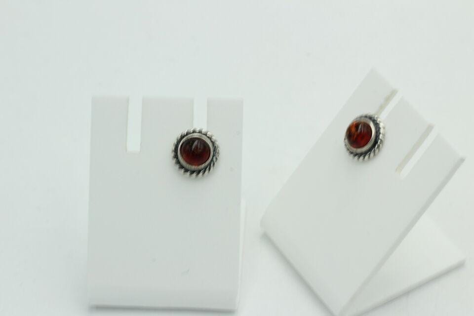 Edle braune Bernstein Ohrstecker 925 Silber Ohrschmuck Bernstein Letland