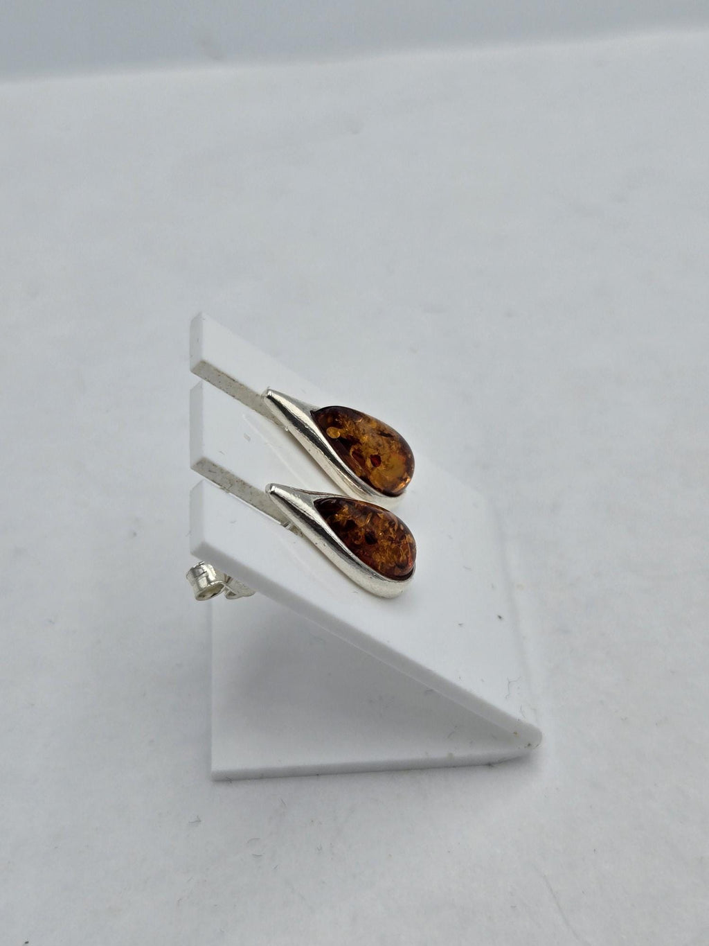 Design Bernstein Ohrstecker 925 Silber Bernsteinohrschmuckt Top Edel Bernstein