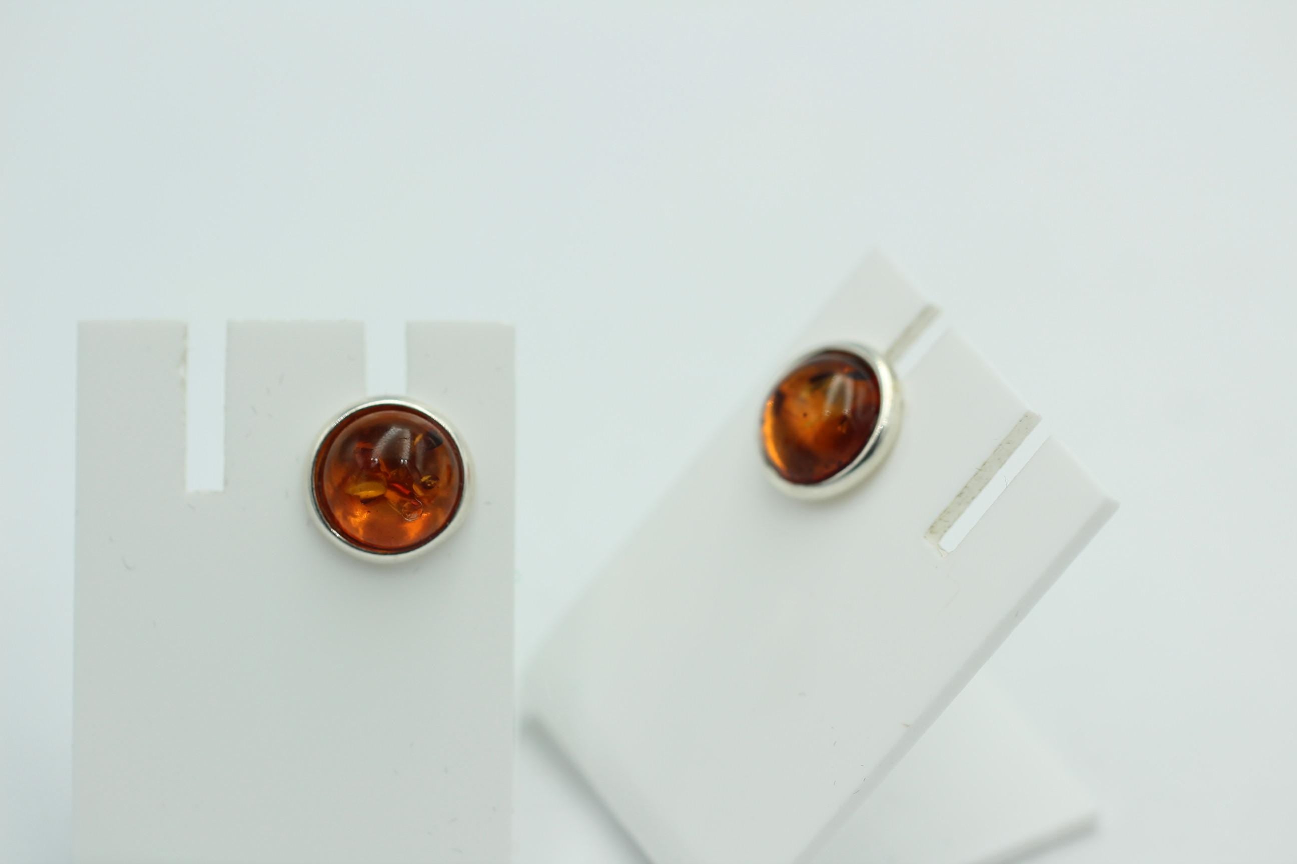 Design Bernstein Ohrstecker 925 Silber Bernsteinohrschmuck Top Edel Bernstein