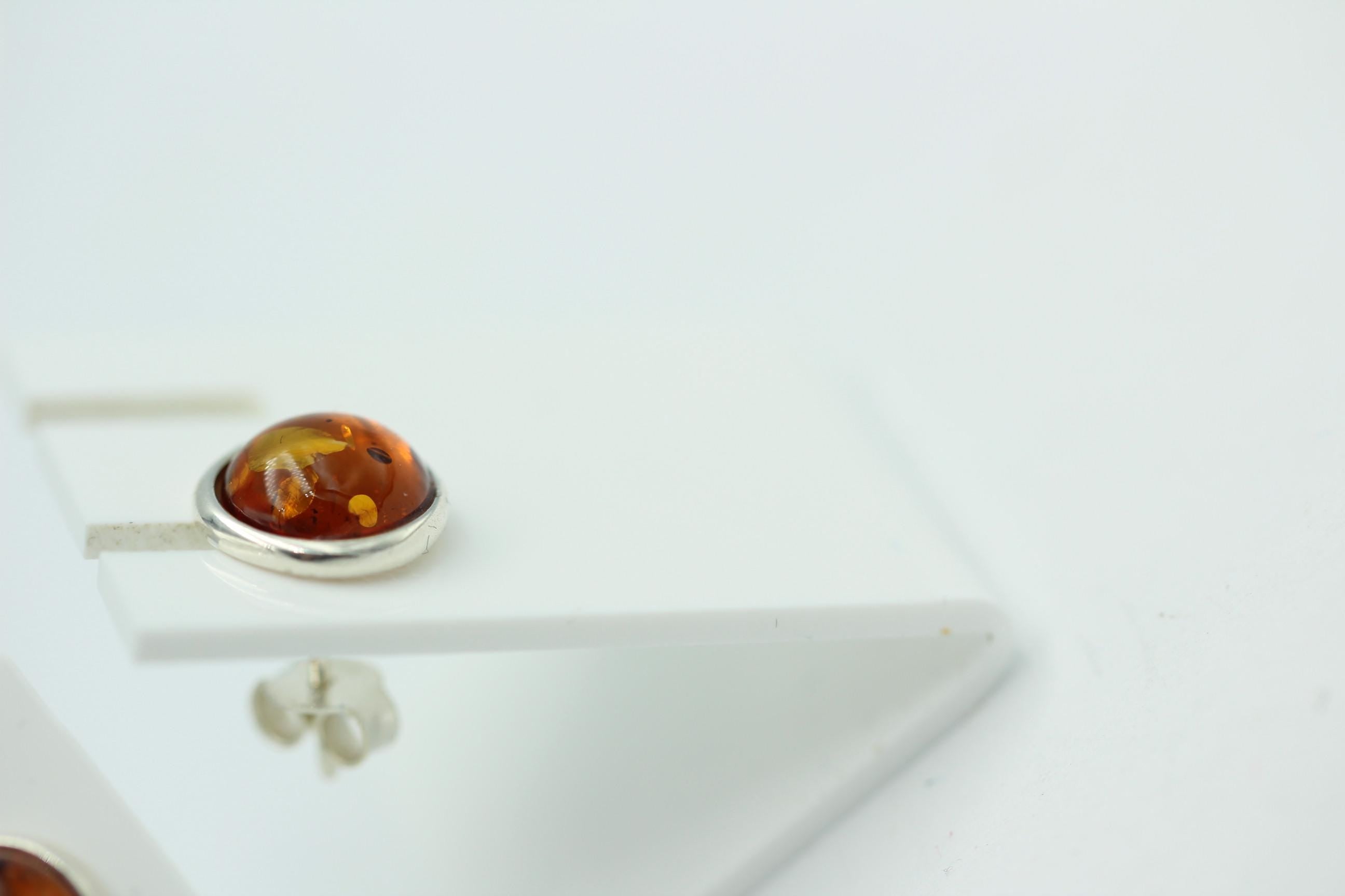 Design Bernstein Ohrstecker 925 Silber Bernsteinohrschmuck Top Edel Bernstein