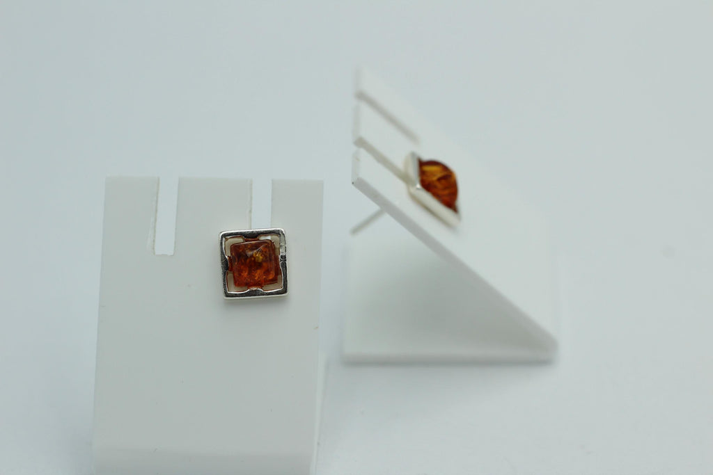 Design Bernstein Ohrstecker 925 Silber Bernsteinohrschmuck Top Edel Bernstein