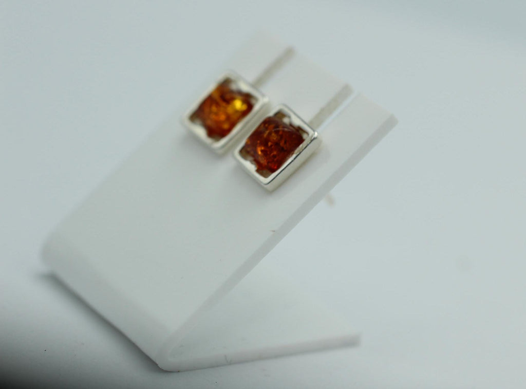 Design Bernstein Ohrstecker 925 Silber Bernsteinohrschmuck Top Edel Bernstein