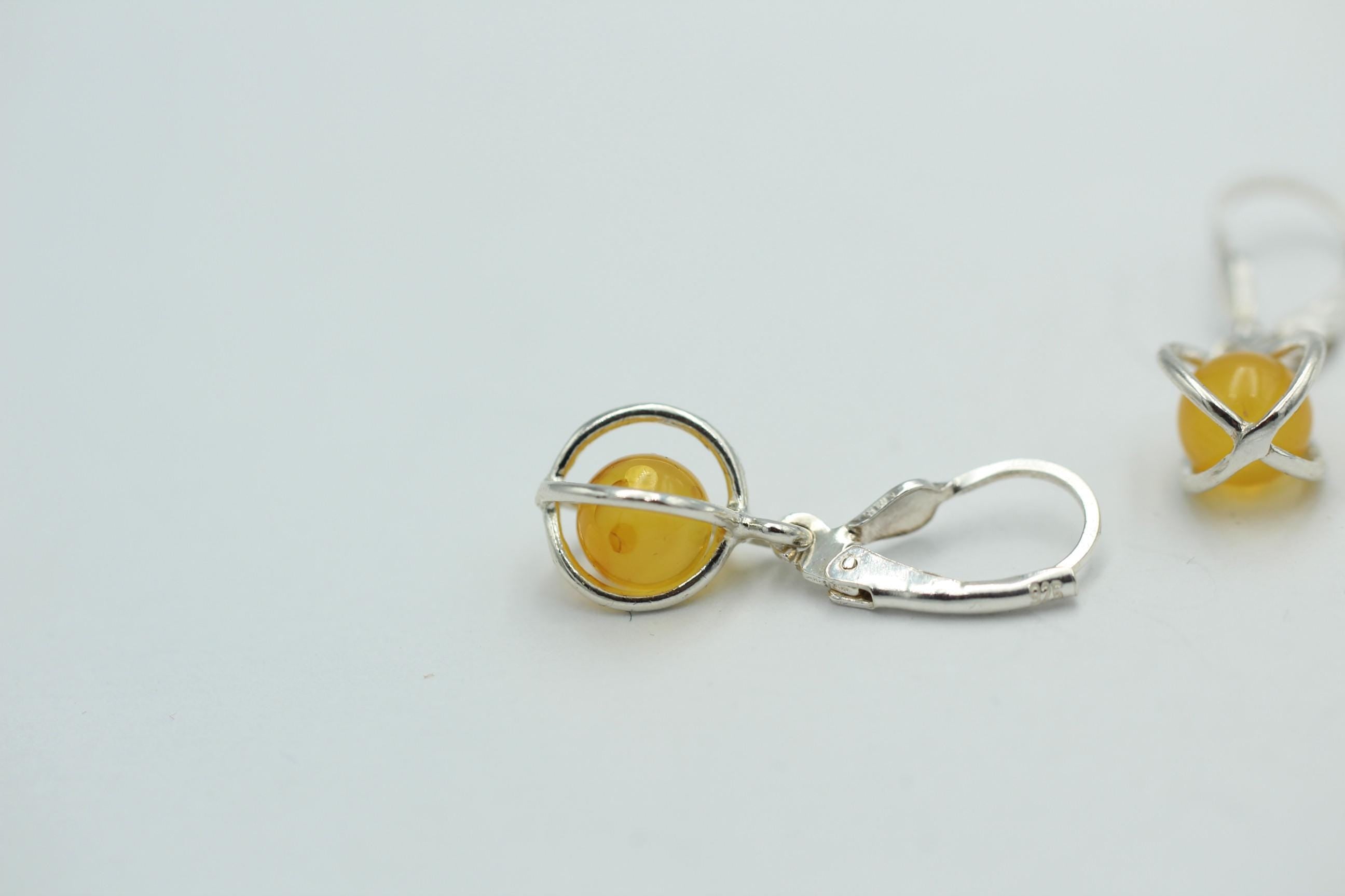 Edle Bernstein Ohrhänger 925 Silber edler Bernstein aus Litauen Top Schmuck