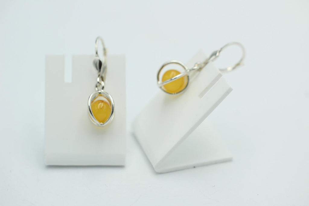 Edle Bernstein Ohrhänger 925 Silber edler Bernstein aus Litauen Top Schmuck