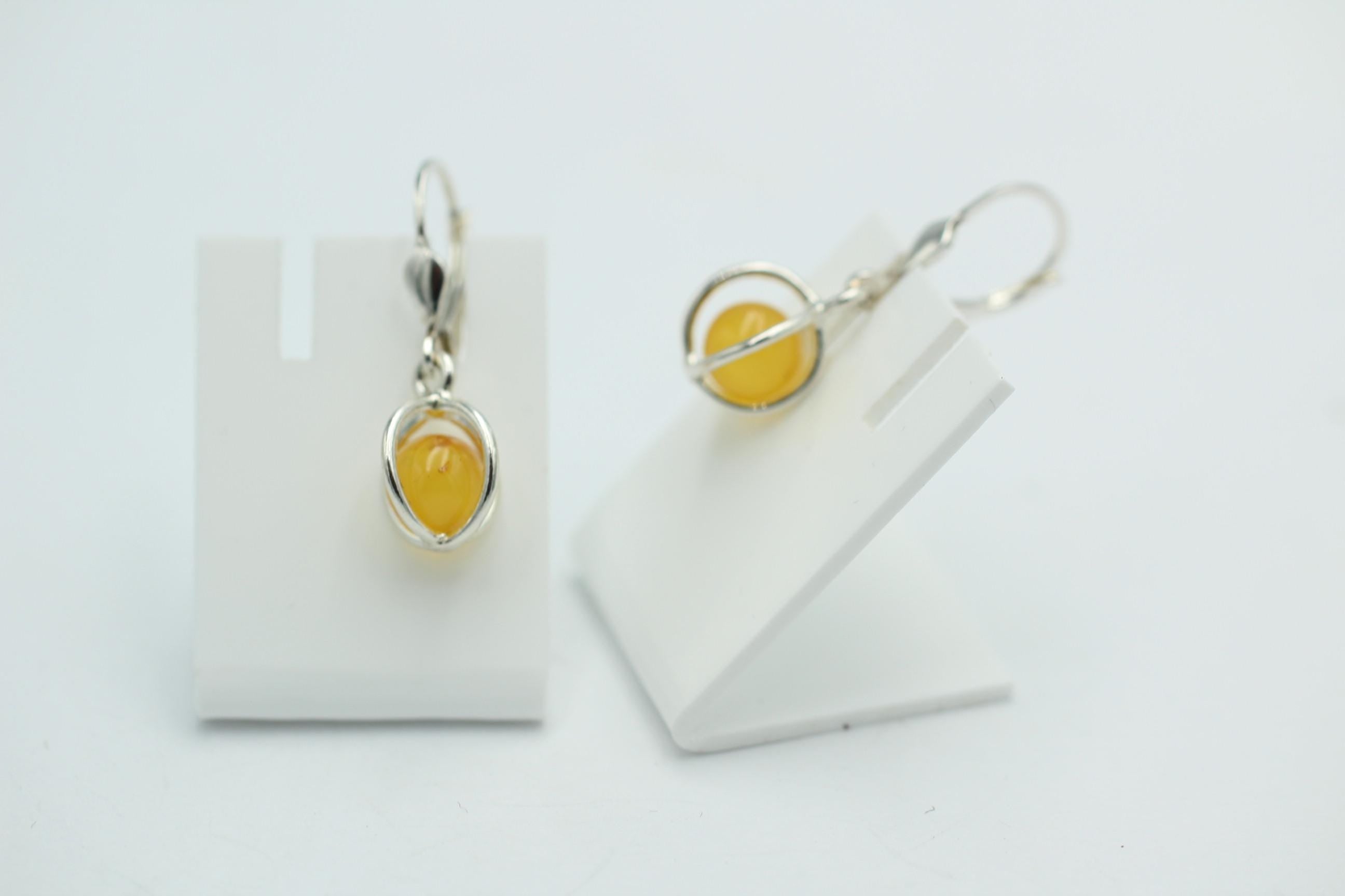 Edle Bernstein Ohrhänger 925 Silber edler Bernstein aus Litauen Top Schmuck