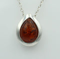 Designer Bernstein Anhänger 925 Silber Collier Kette Bernsteinanhänger Top Edel