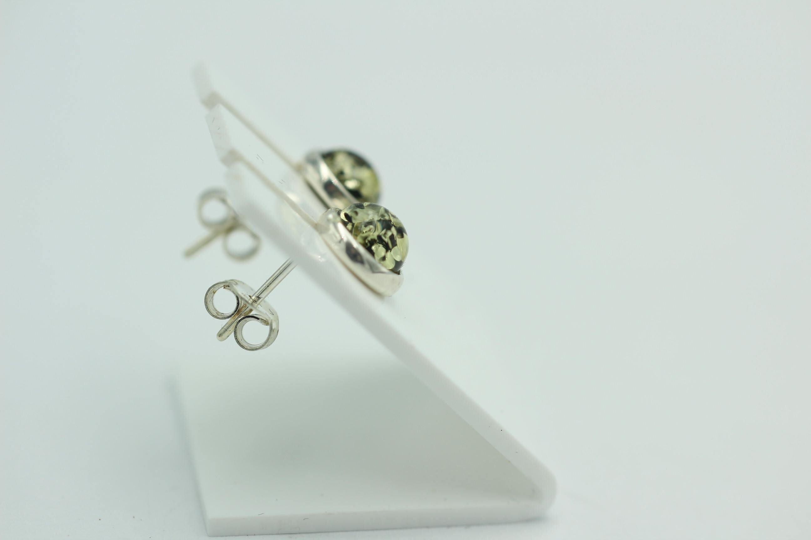 Design Bernstein Ohrstecker 925 Silber Bernsteinohrschmuck Top Edel Bernstein