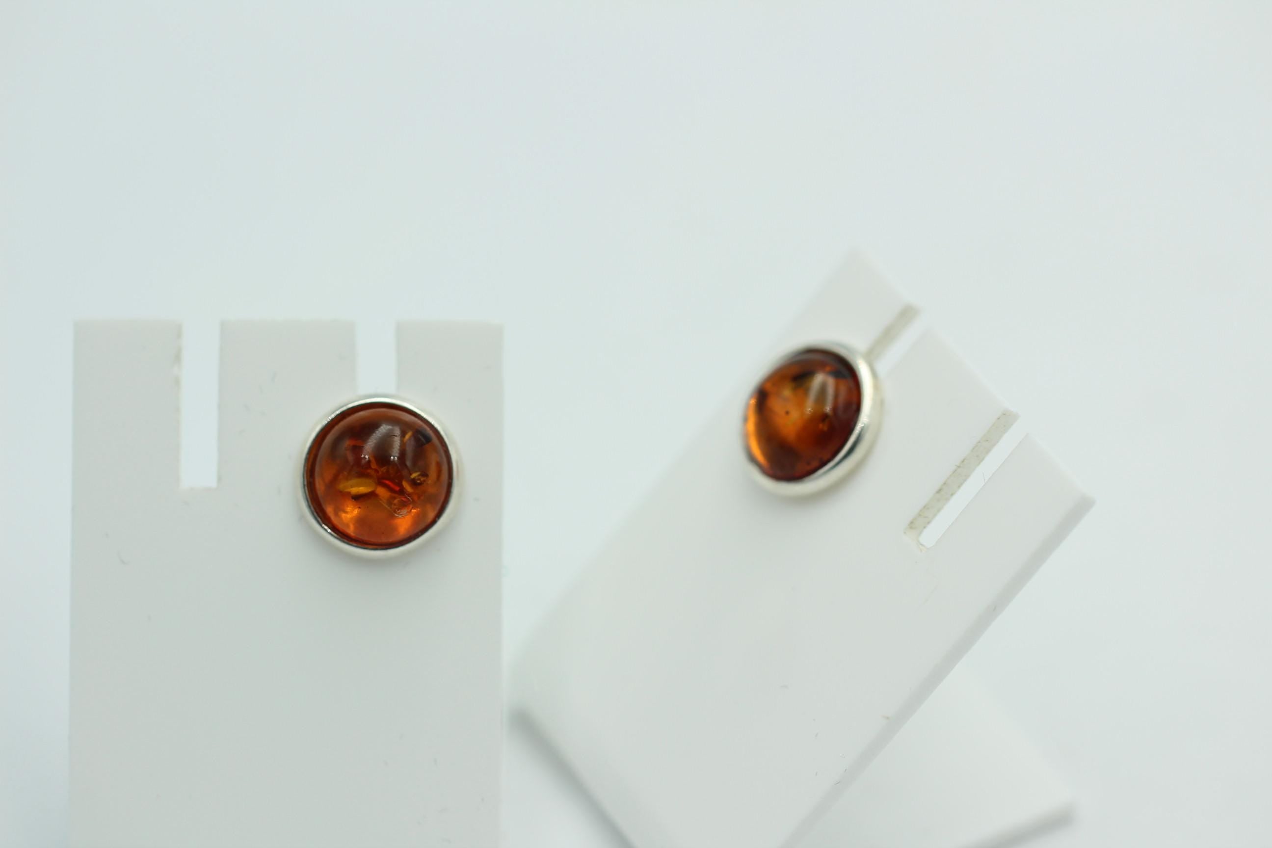 Design Bernstein Ohrstecker 925 Silber Bernsteinohrschmuck Top Edel Bernstein
