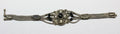 Armband Silber mit Niello, schwarze Glasperlen, wohl Balkan oder Russland 1850