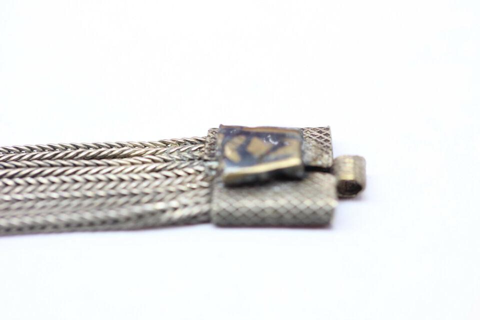 Armband Silber mit Niello, schwarze Glasperlen, wohl Balkan oder Russland 1850