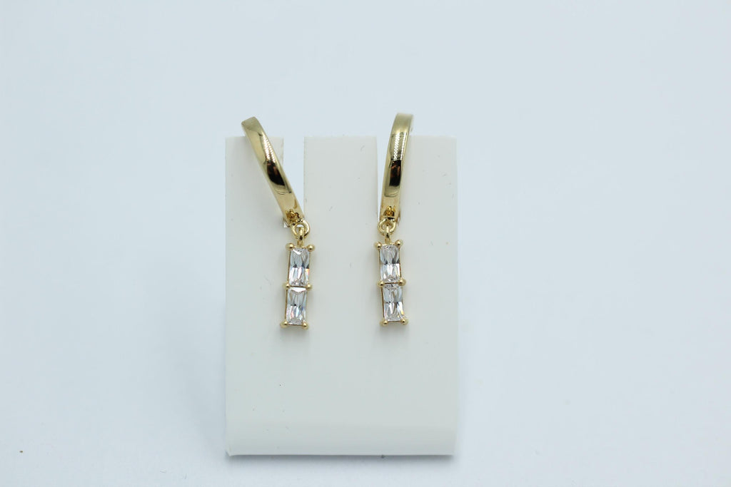 Creolen mit Zirkonia 925 Silber hochwertig vergoldet Zirkoniaschmuck Top Edel