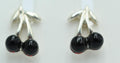 Bernstein Kirschen Ohrstecker 925 Sterling Silber brauner Bernstein Kirschen