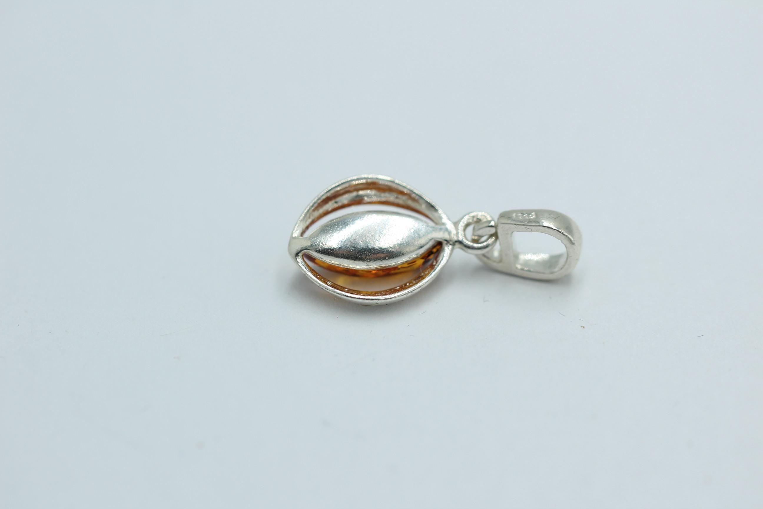 Bernstein Anhänger 925 Silber SchmuckDesignanhänger Bernsteinschmuck