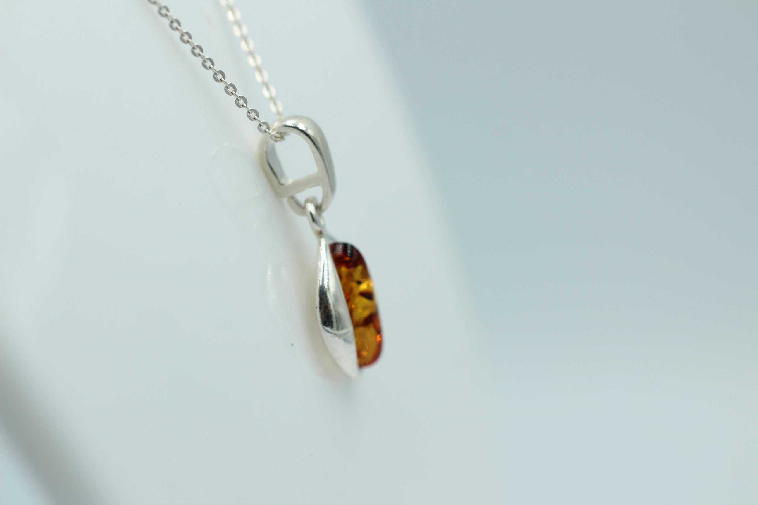 Bernstein Anhänger 925 Silber SchmuckDesignanhänger Bernsteinschmuck