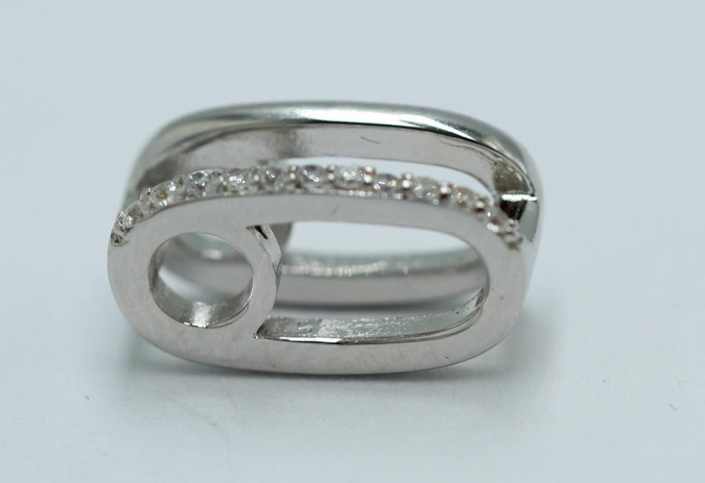 Anhänger mit 11 Zirkonia Sterling Silber 925/000 Collier Kette modernes Desing