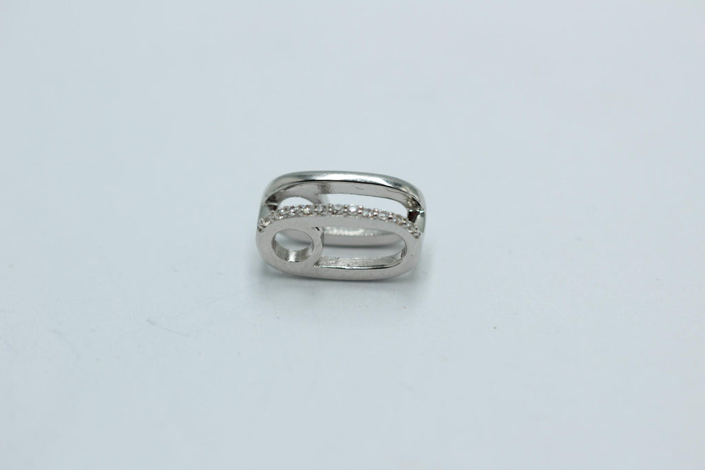 Anhänger mit 11 Zirkonia Sterling Silber 925/000 Collier Kette modernes Desing