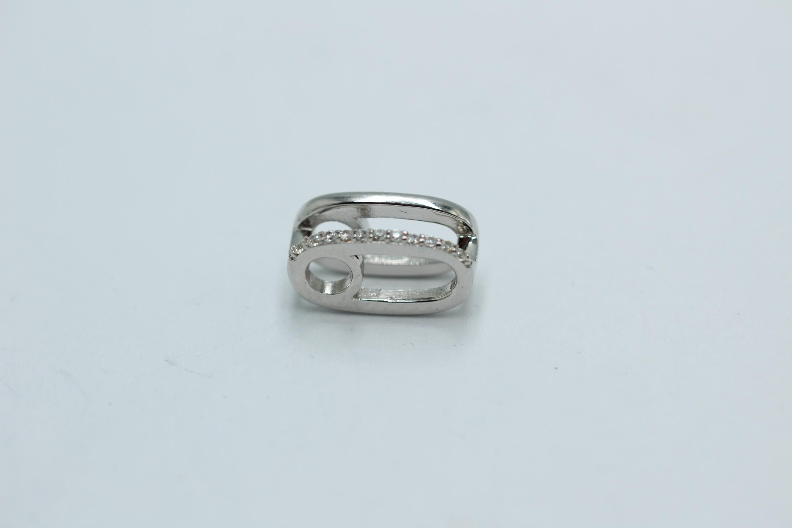 Anhänger mit 11 Zirkonia Sterling Silber 925/000 Collier Kette modernes Desing