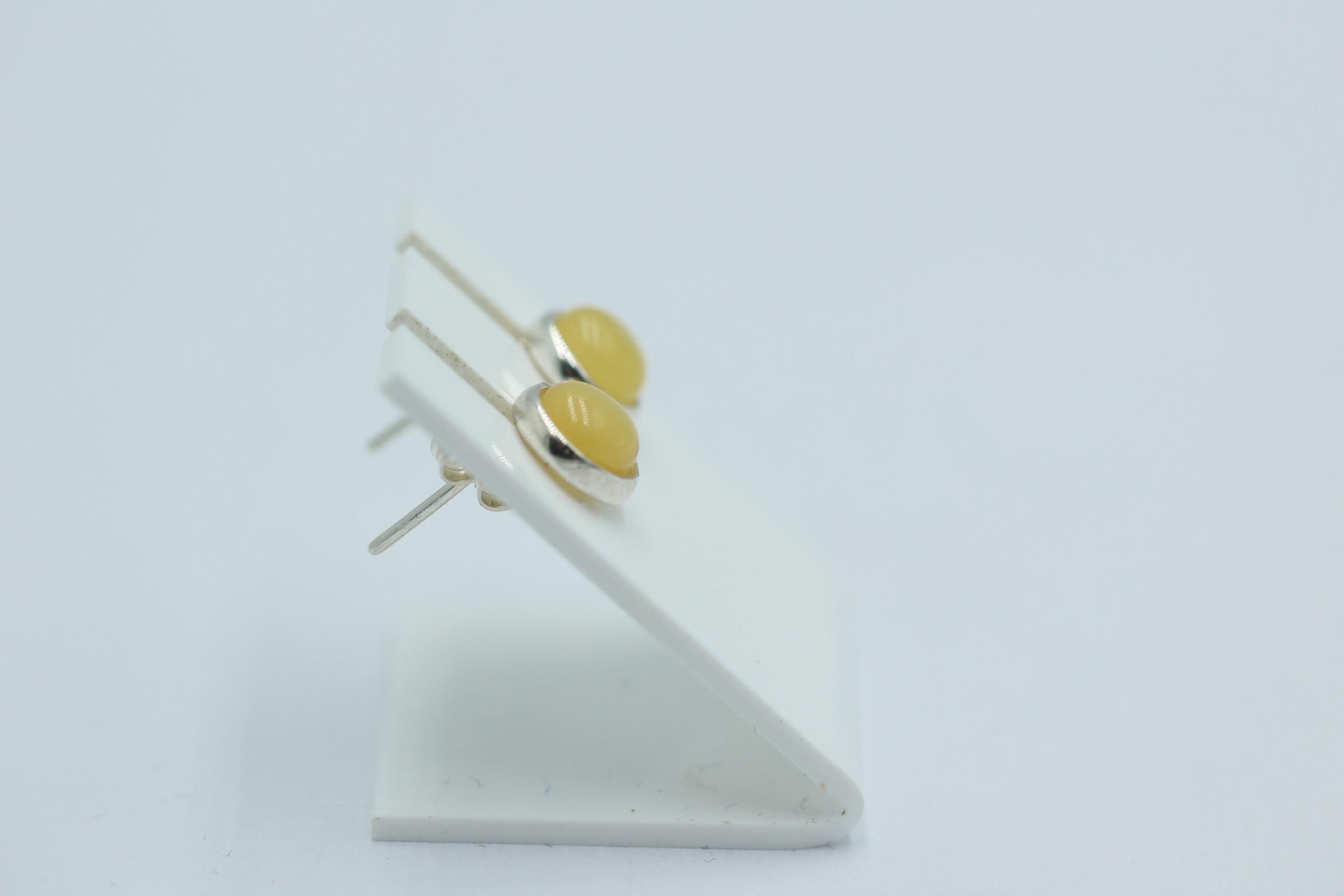 Design Bernstein Ohrstecker 925 Silber Bernsteinohrschmuck Top Edel Bernstein