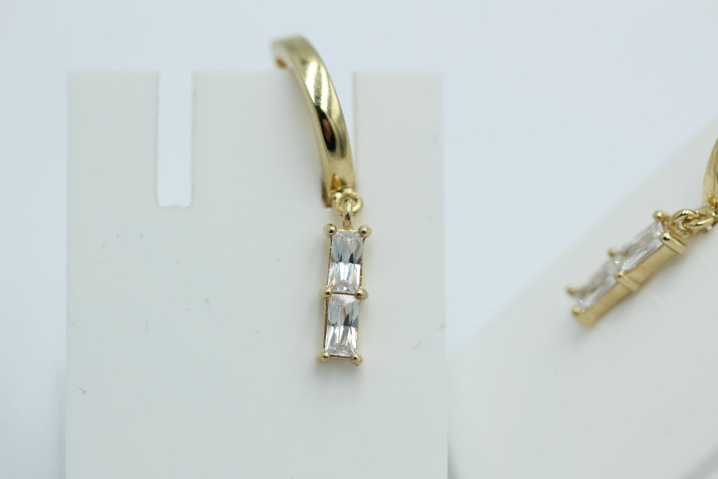 Creolen mit Zirkonia 925 Silber hochwertig vergoldet Zirkoniaschmuck Top Edel