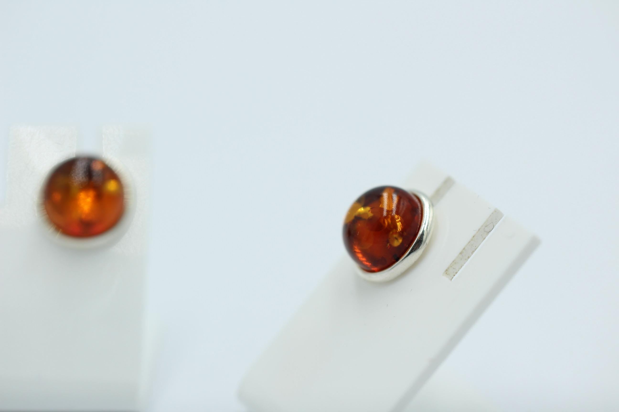 Design Bernstein Ohrstecker 925 Silber Bernsteinohrschmuck Top Edel Bernstein