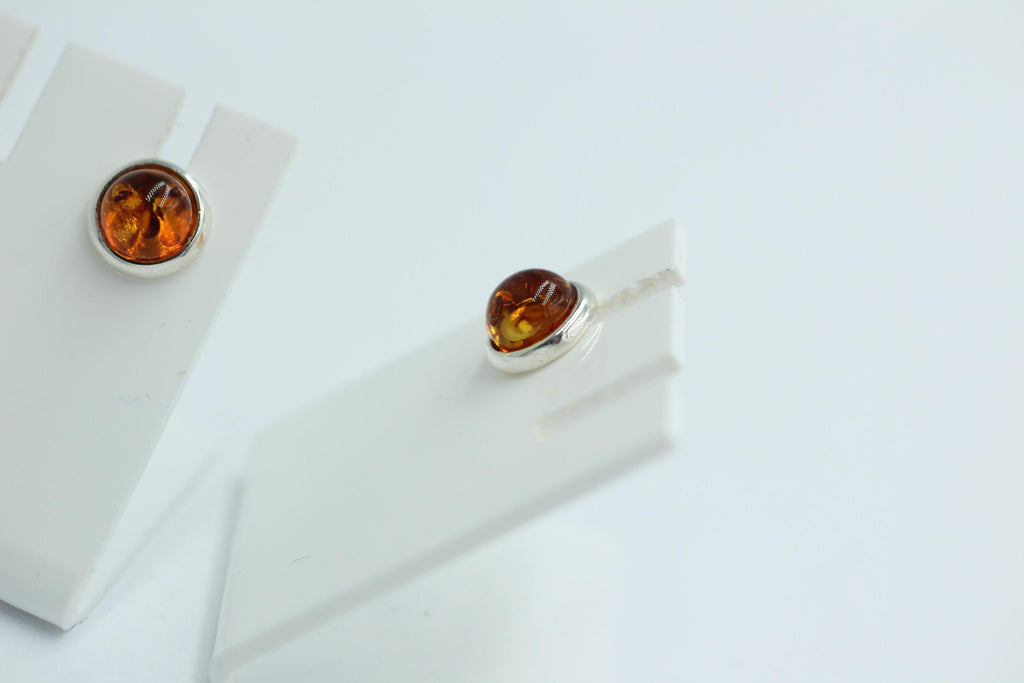Design Bernstein Ohrstecker 925 Silber Bernsteinohrschmuck Top Edel Bernstein