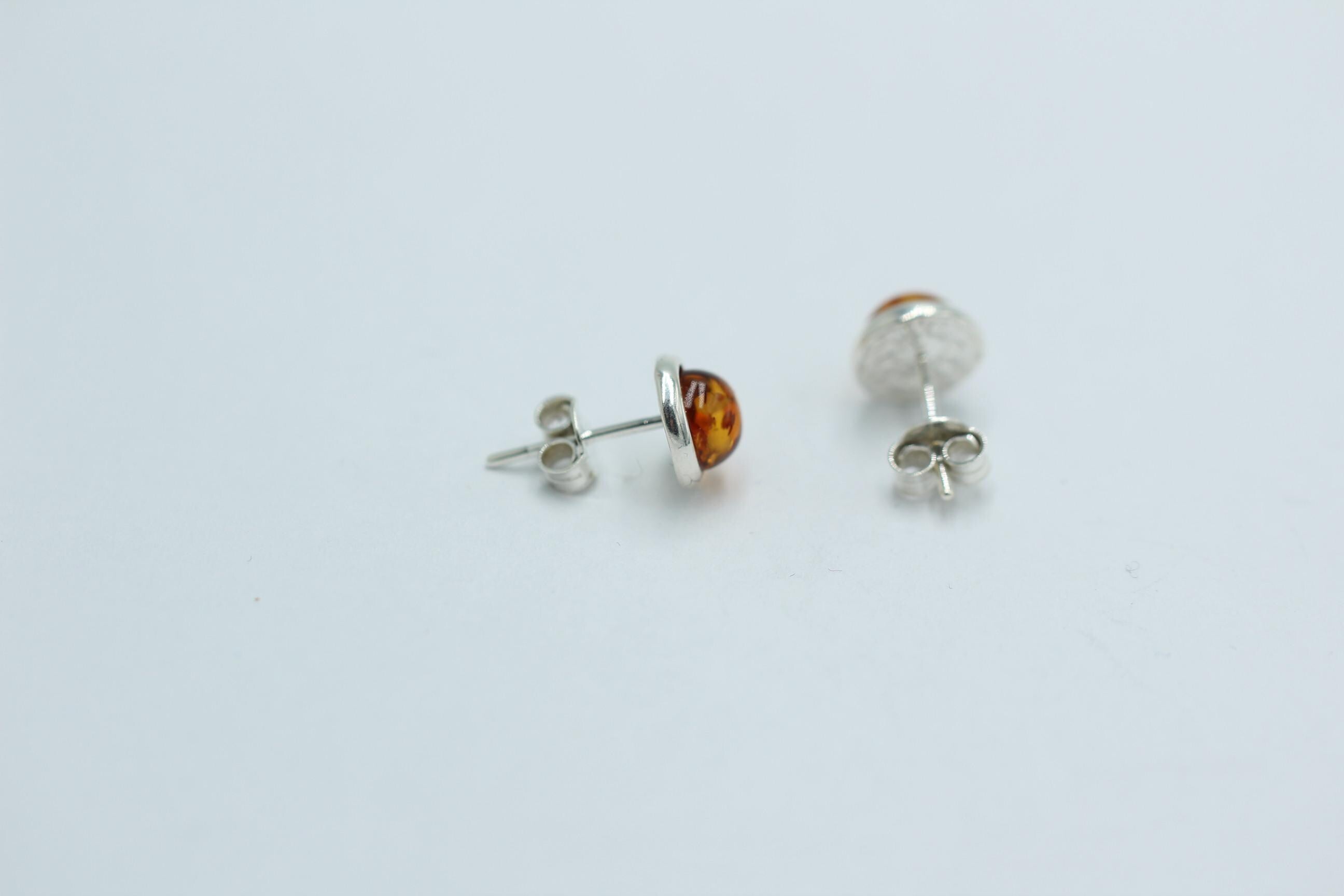 Design Bernstein Ohrstecker 925 Silber Bernsteinohrschmuck Top Edel Bernstein