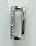 Anhänger mit 11 Zirkonia Sterling Silber 925/000 Collier Kette modernes Desing