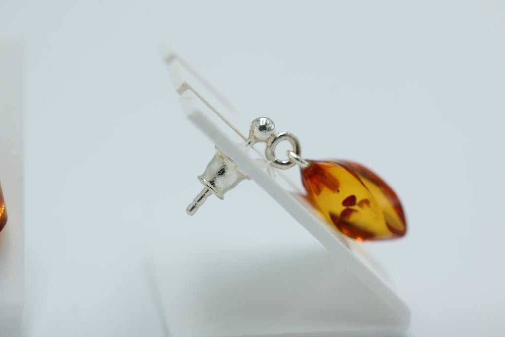 Bernstein Pampeln facetiert 925 Sterling Silber Ohrstecker Bernsteinschmuck