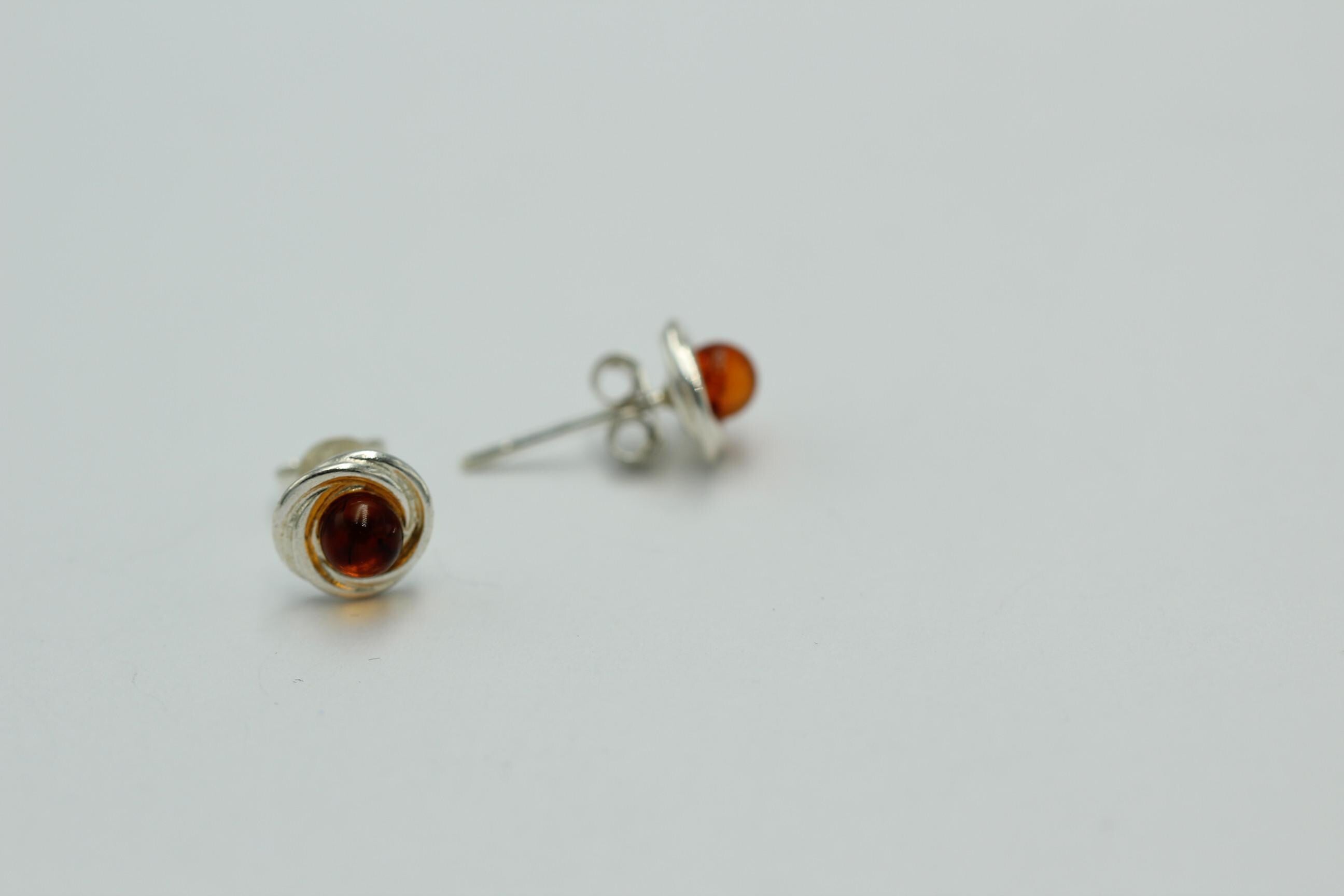 Bernstein Ohrstecker 925 Silber Schmuck Ohrschmuck Bernsteinschmuck Top Edel