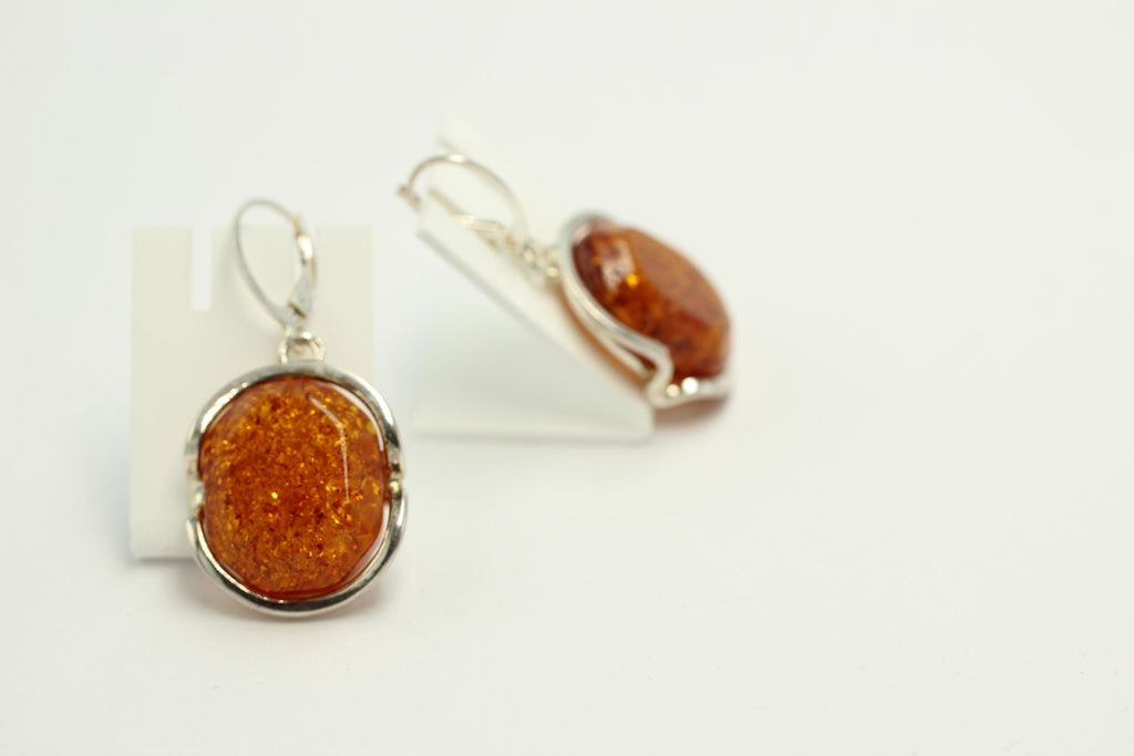 Edle Design Bernstein Ohrhänger 925 Silber Bernstein Letland Ohrschmuck Brisur
