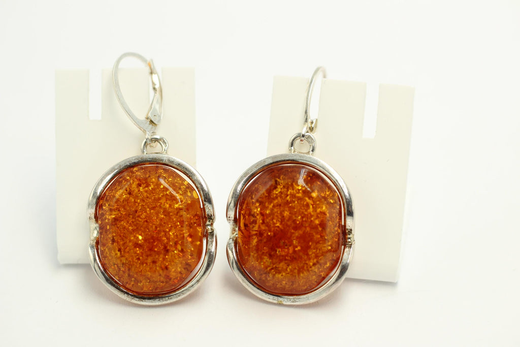 Edle Design Bernstein Ohrhänger 925 Silber Bernstein Letland Ohrschmuck Brisur