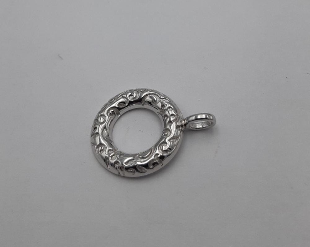 Anhänger 925 Silber gemustert Collier Kette Kettenanhänger Stylisch