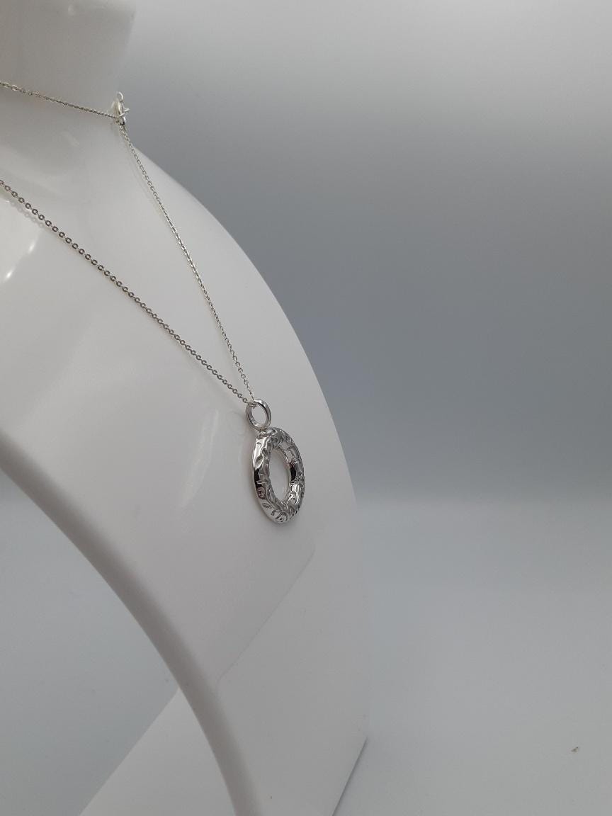 Anhänger 925 Silber gemustert Collier Kette Kettenanhänger Stylisch