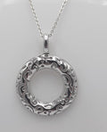 Anhänger 925 Silber gemustert Collier Kette Kettenanhänger Stylisch