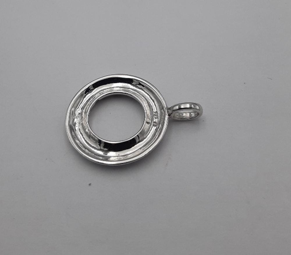 Anhänger 925 Silber gemustert Collier Kette Kettenanhänger Stylisch