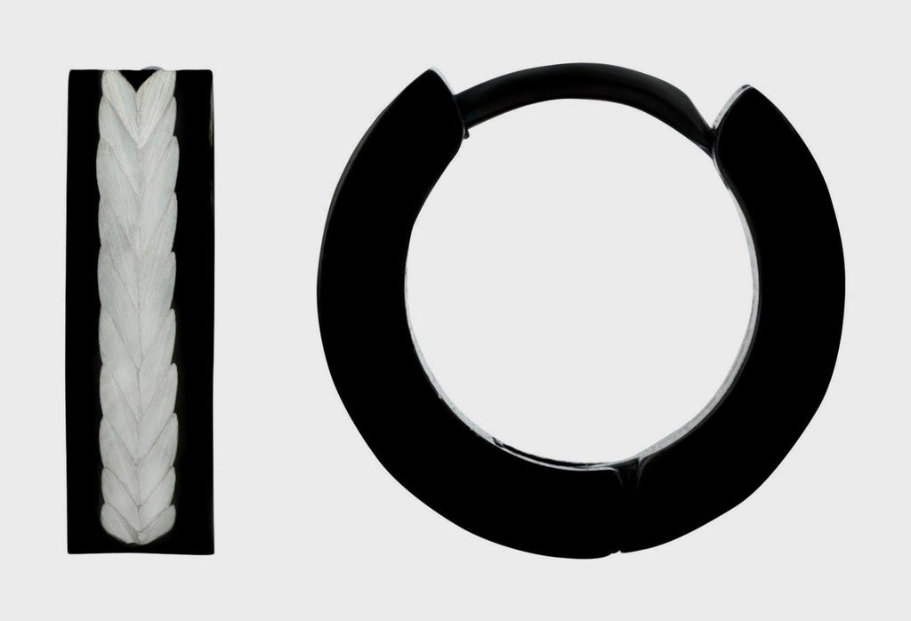 Creolen "Jorik" Akzent Unisex Edelstahl, ionenplattiert, bicolor, Ø 9 mm Unisex Creolen für Damen und Männer