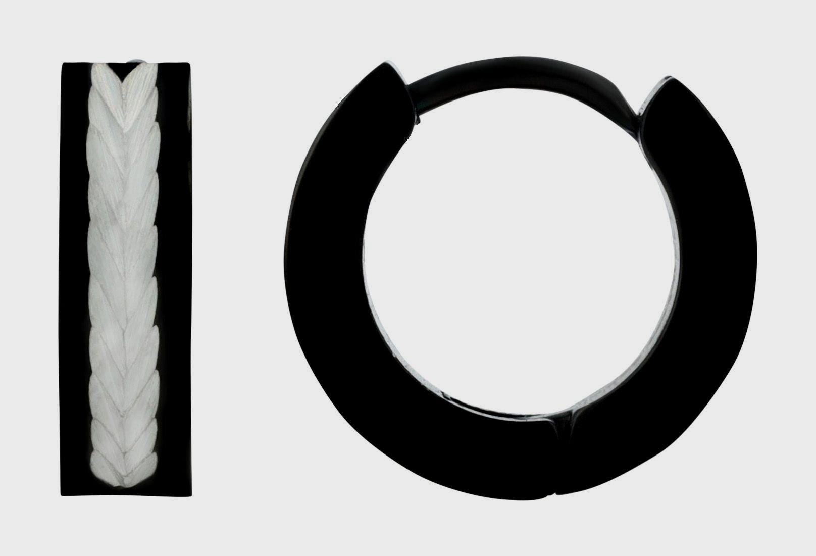 Creolen "Jorik" Akzent Unisex Edelstahl, ionenplattiert, bicolor, Ø 9 mm Unisex Creolen für Damen und Männer