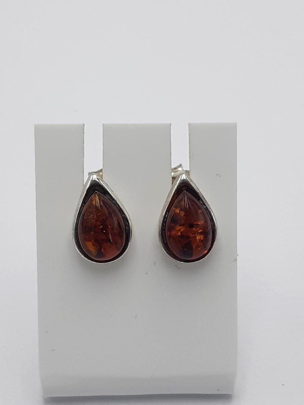 Edler Bernstein Ohrstecker Unisex 925 Silber Ohrschmuck Bernsten aus Litauen