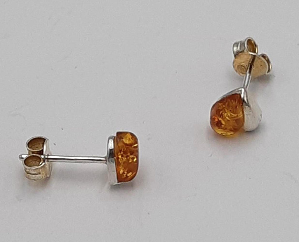Bernstein Herz Ohrstecker Echtschmuck 925 Silber Damen Ohrringe Geschenk