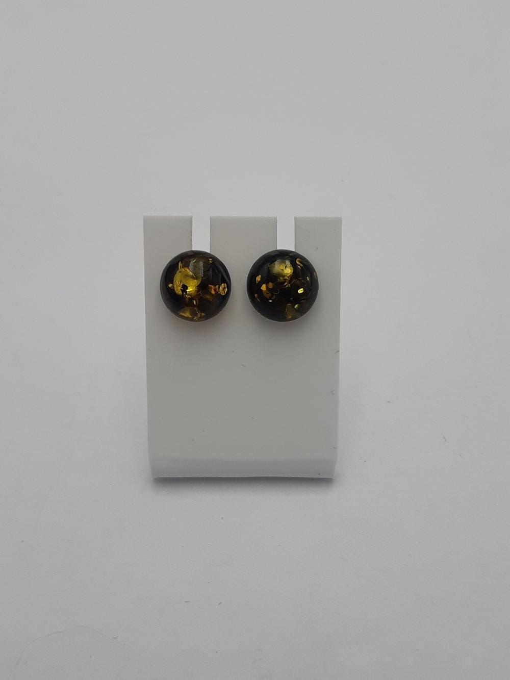 Bernstein Ohrstecker 925 Silber Bernsteinohrschmuck Top Edel grüngoldener Bernstein