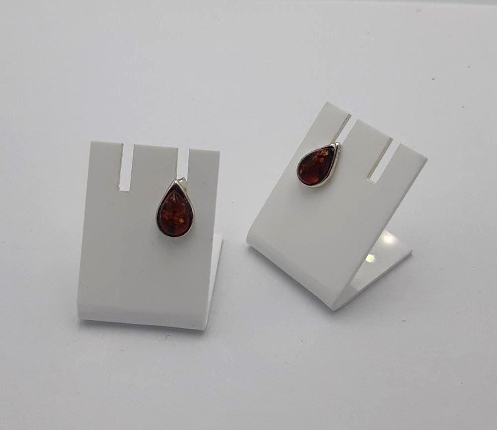 Edler Bernstein Ohrstecker Unisex 925 Silber Ohrschmuck Bernsten aus Litauen